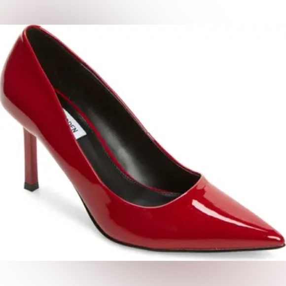 Steve Madden Women’s Carmel Pointed Toe Pump | Color : Red Patent | NEW/NWOB!!♥️ - Picture 1 of 15